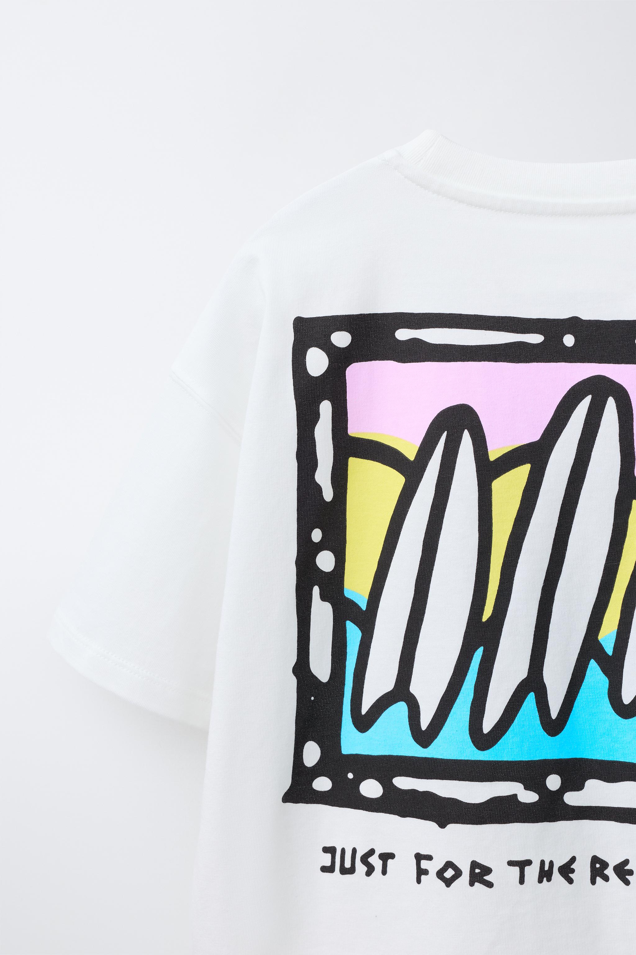 T-SHIRT IMPRIMÉ PLANCHES DE SURF